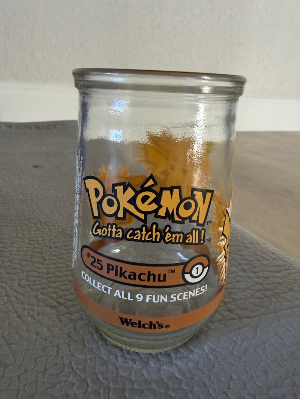 1999 Nintendo Welch's Jelly Glass Pokémon Pikachu #25
